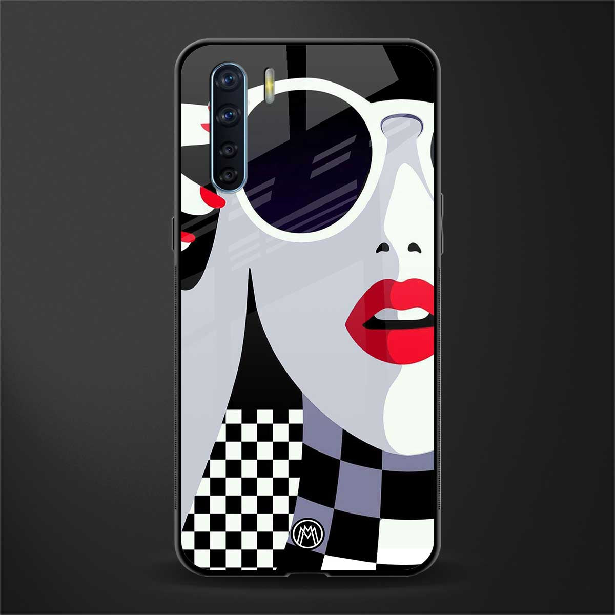 attitude queen glass case for oppo f15 image