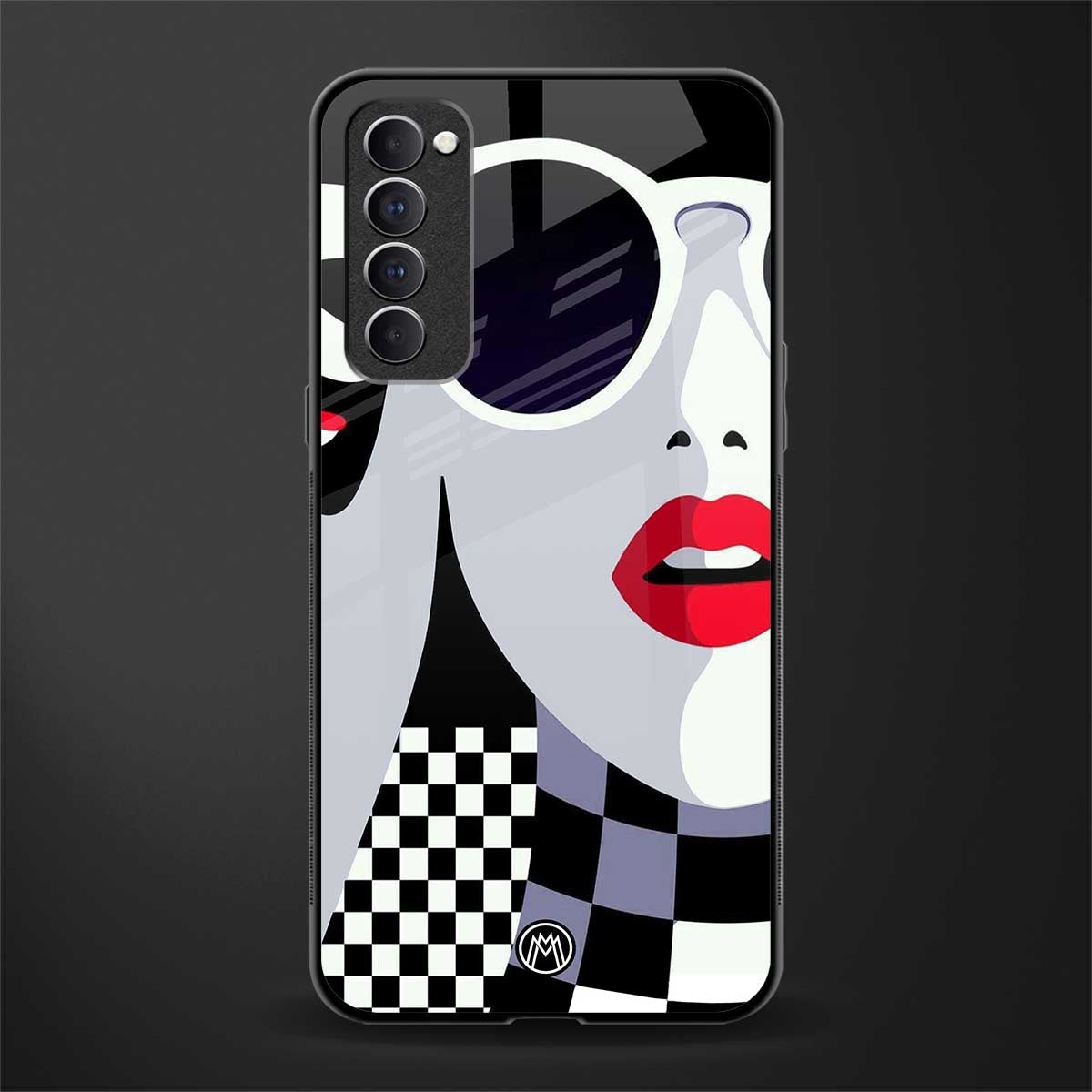 attitude queen glass case for oppo reno 4 pro image