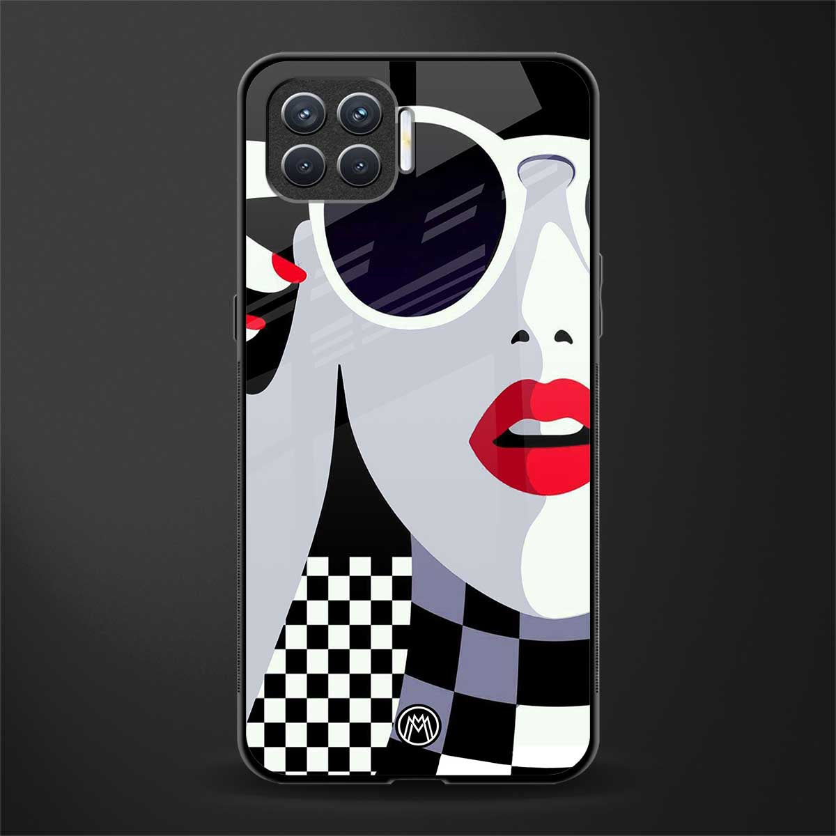 attitude queen glass case for oppo f17 image