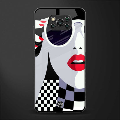 attitude queen glass case for poco x3 pro image
