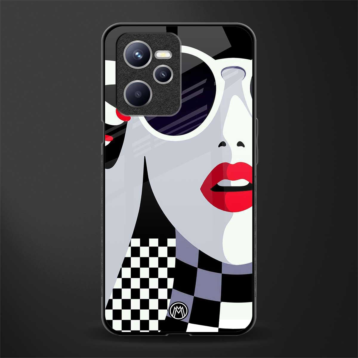 attitude queen glass case for realme c35 image
