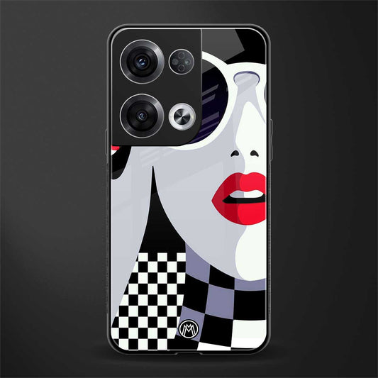 attitude queen back phone cover | glass case for oppo reno 8