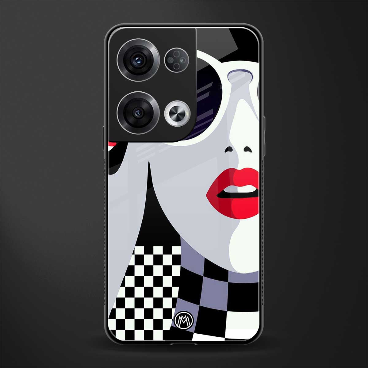 attitude queen back phone cover | glass case for oppo reno 8 pro