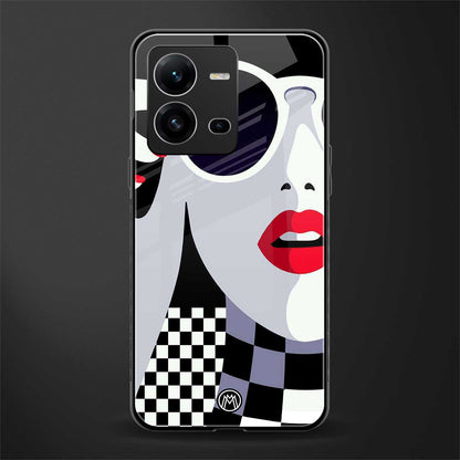 attitude queen back phone cover | glass case for vivo v25-5g