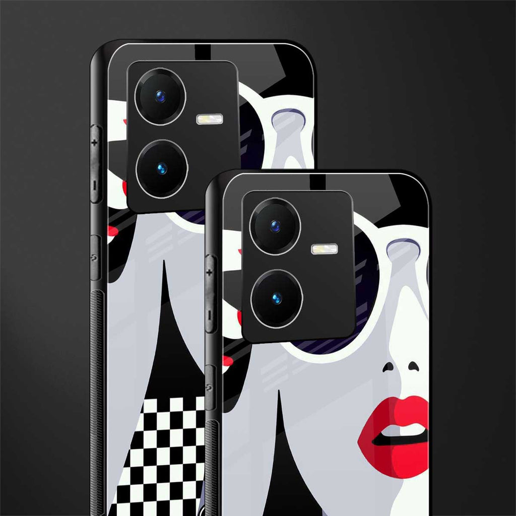 attitude queen back phone cover | glass case for vivo y22