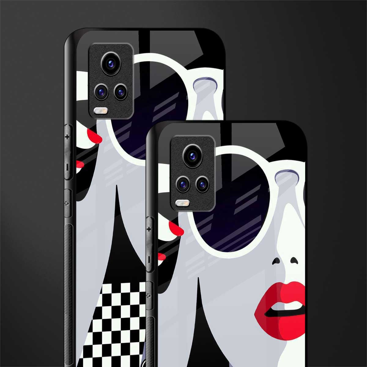 attitude queen back phone cover | glass case for vivo v21e 4g