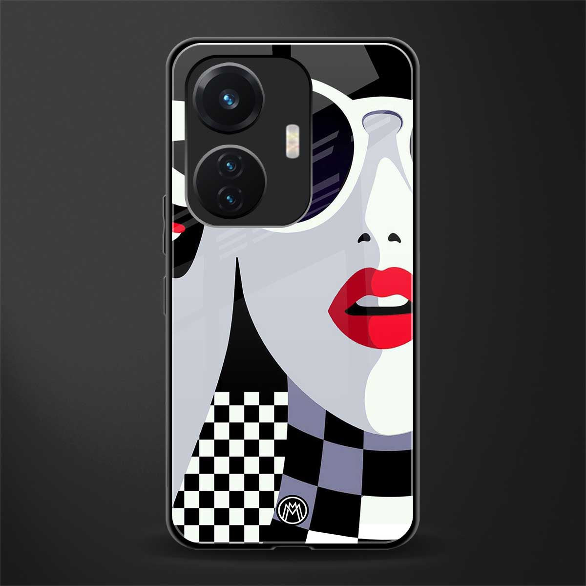 attitude queen back phone cover | glass case for vivo t1 44w 4g