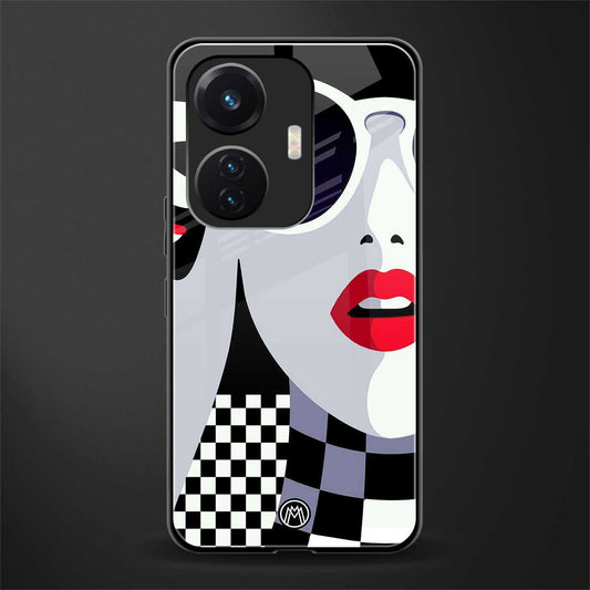 attitude queen back phone cover | glass case for vivo t1 44w 4g