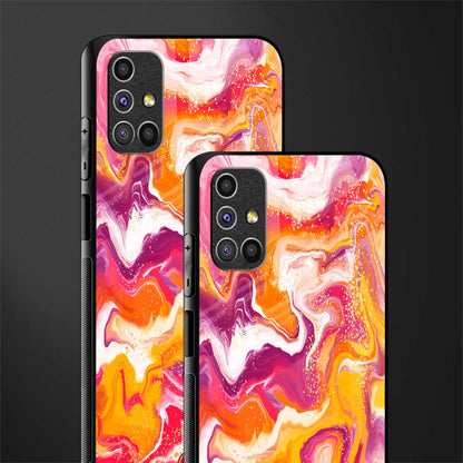 aureolin grape jam glass case for samsung galaxy m51 image-2