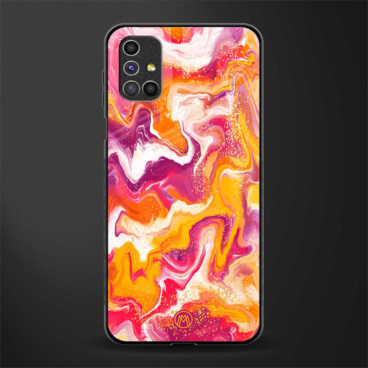 aureolin grape jam glass case for samsung galaxy m51 image