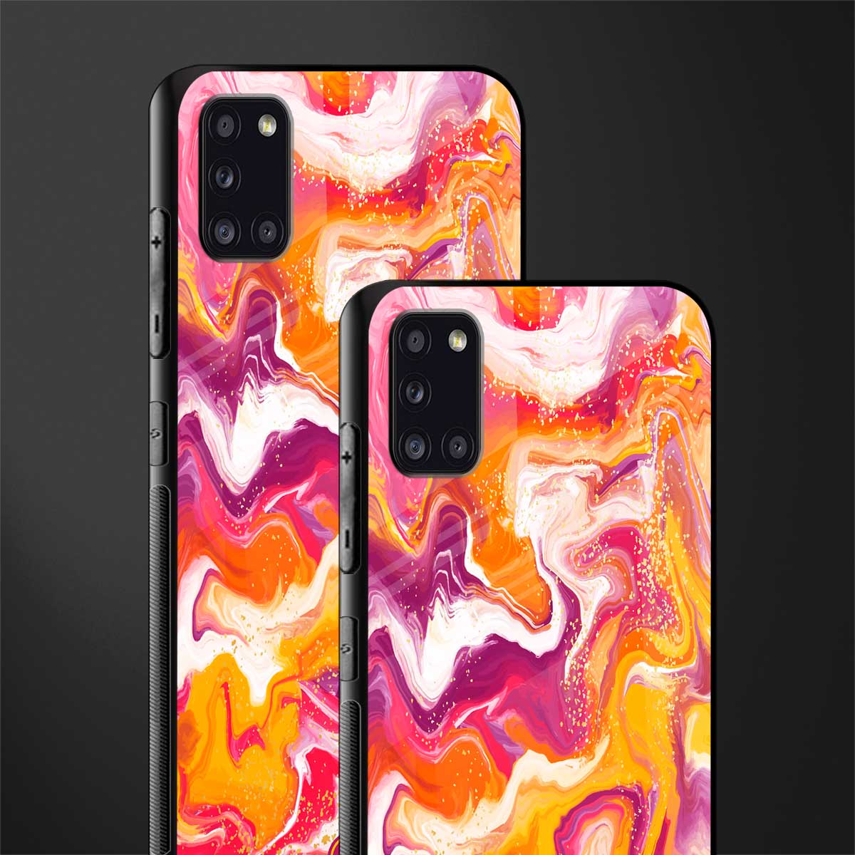 aureolin grape jam glass case for samsung galaxy a31 image-2