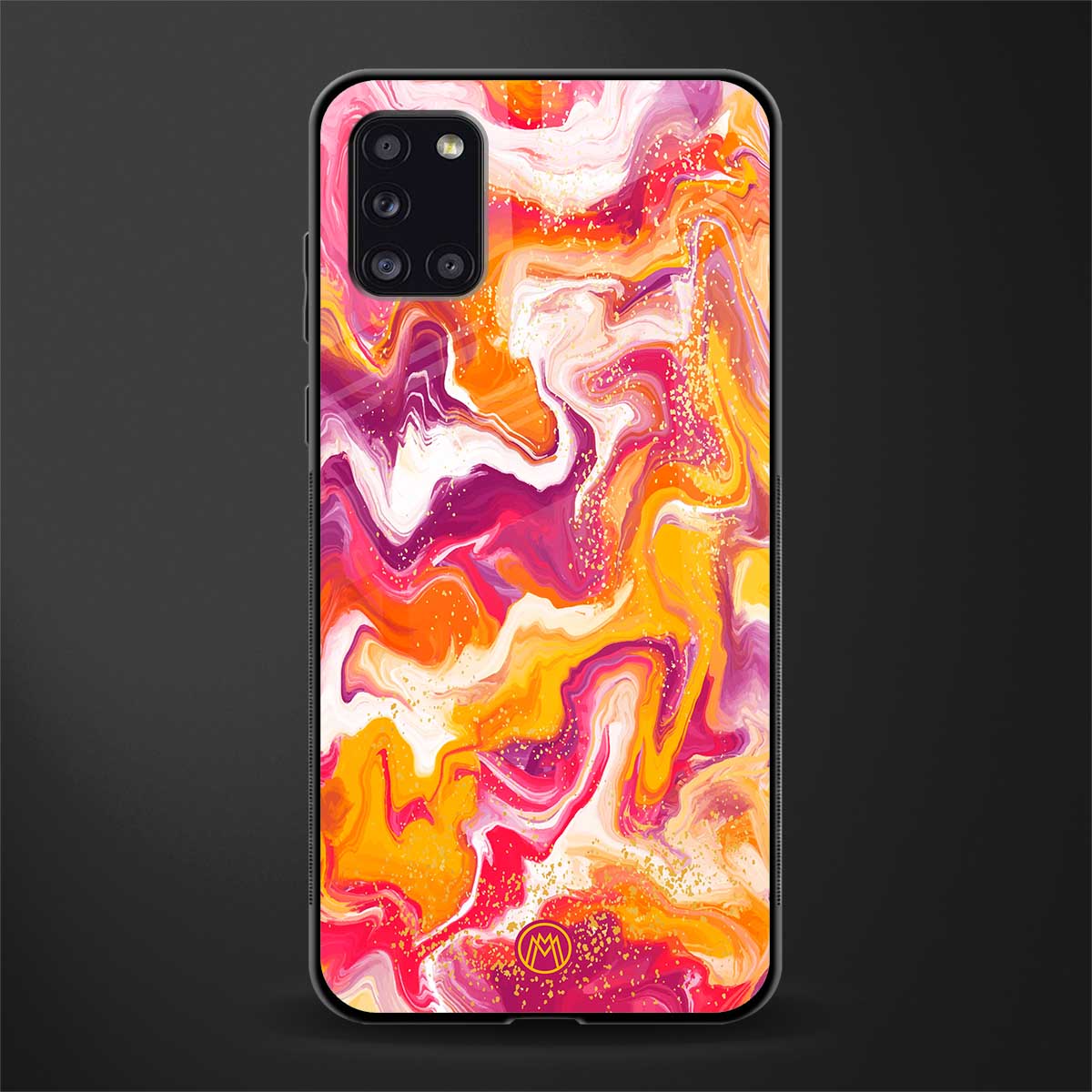 aureolin grape jam glass case for samsung galaxy a31 image