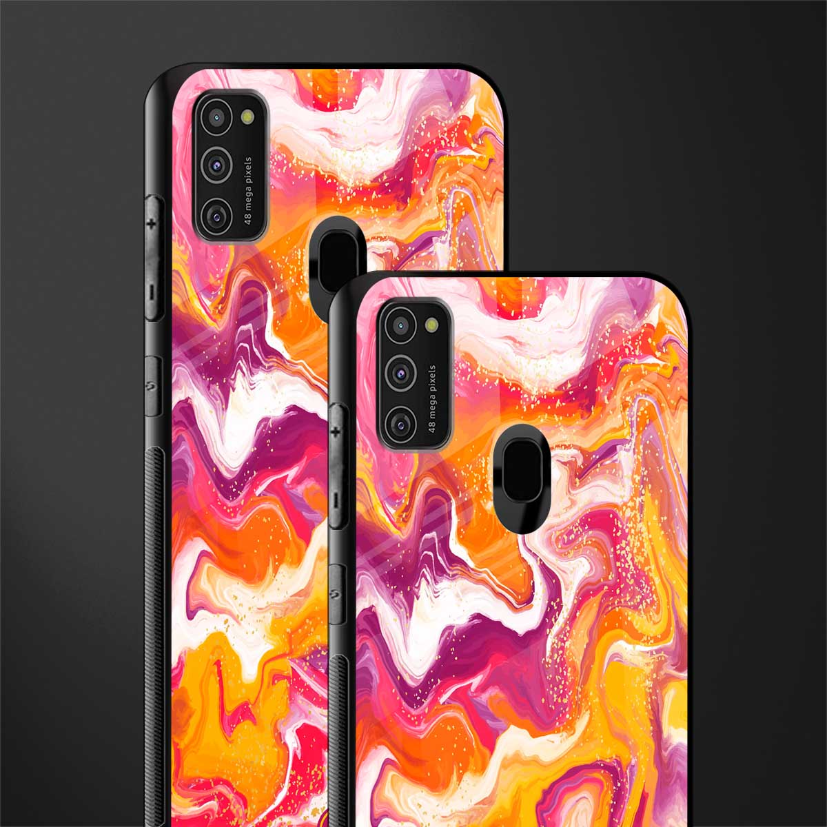 aureolin grape jam glass case for samsung galaxy m21 image-2