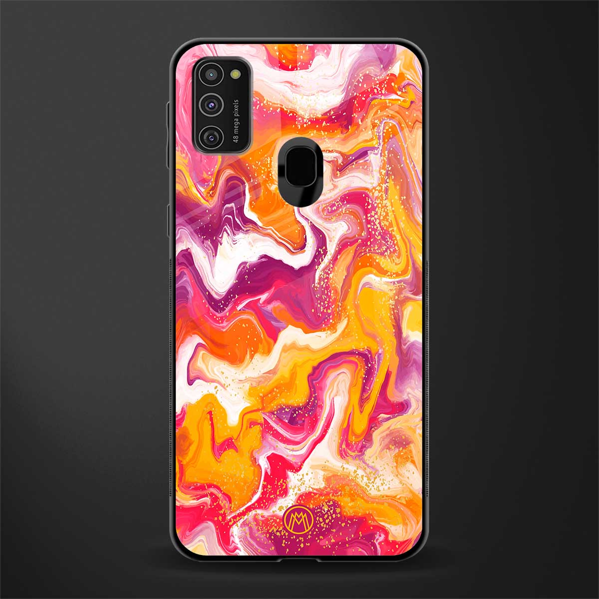aureolin grape jam glass case for samsung galaxy m21 image