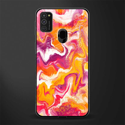 aureolin grape jam glass case for samsung galaxy m21 image
