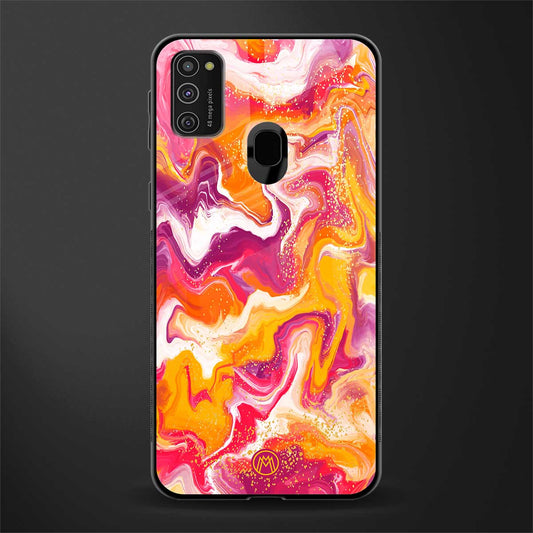 aureolin grape jam glass case for samsung galaxy m21 image