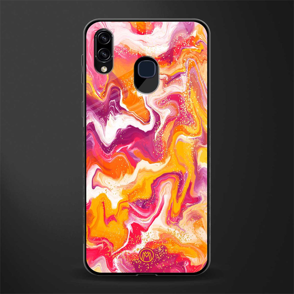 aureolin grape jam glass case for samsung galaxy a30 image