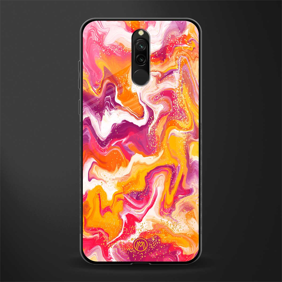 aureolin grape jam glass case for redmi 8 image
