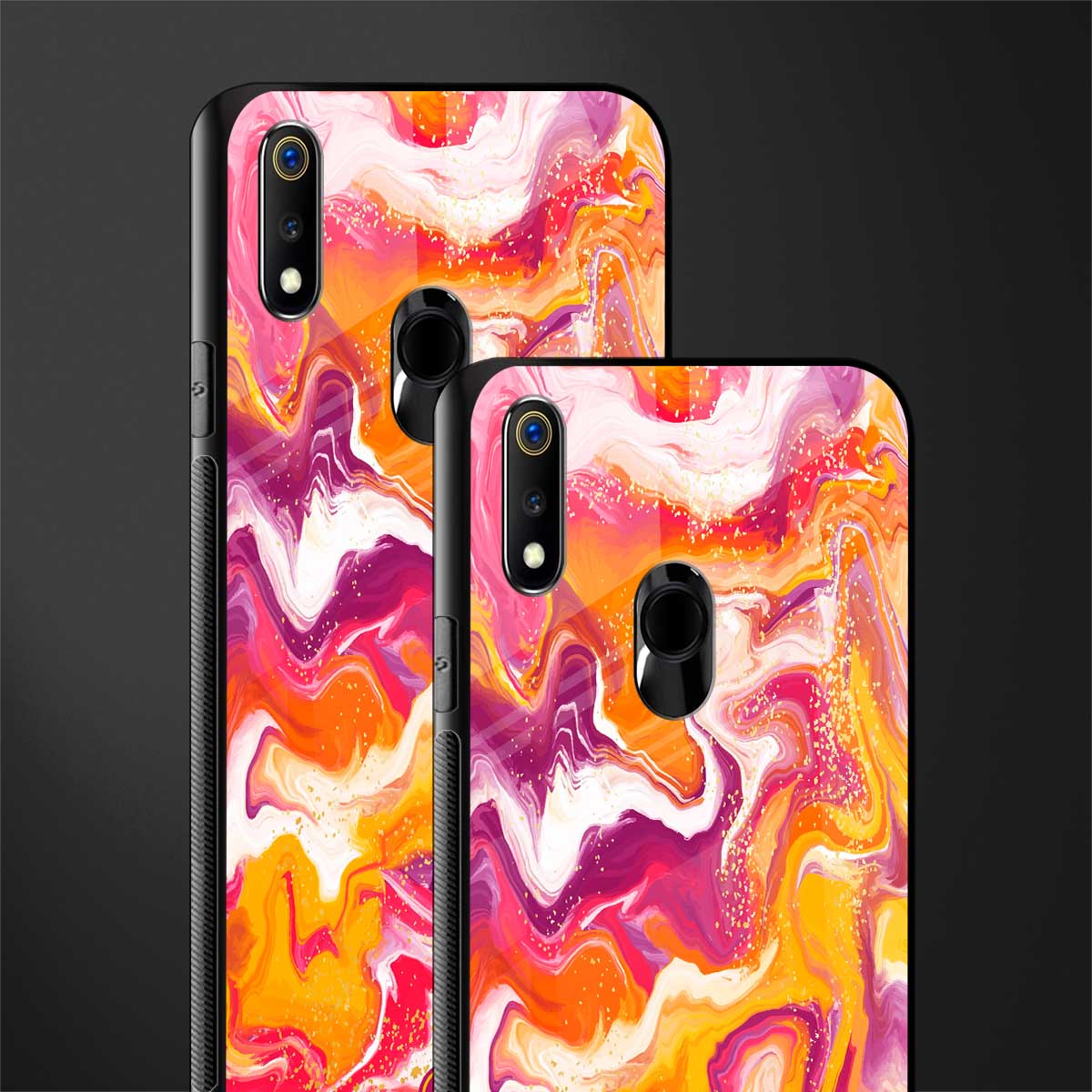 aureolin grape jam glass case for realme 3 pro image-2
