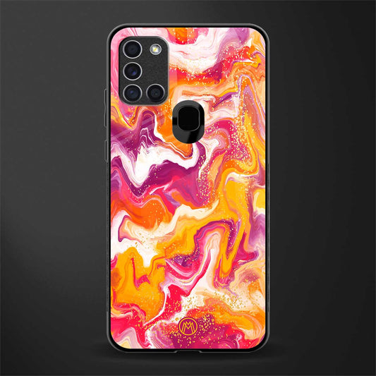 aureolin grape jam glass case for samsung galaxy a21s image