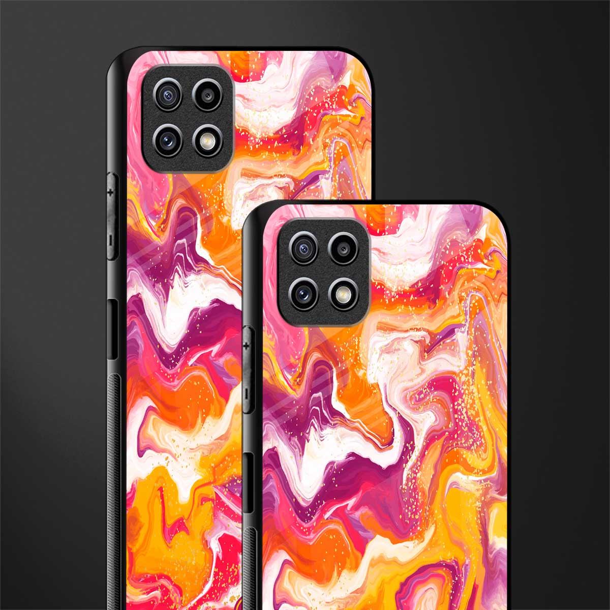 aureolin grape jam glass case for samsung galaxy a22 5g image-2