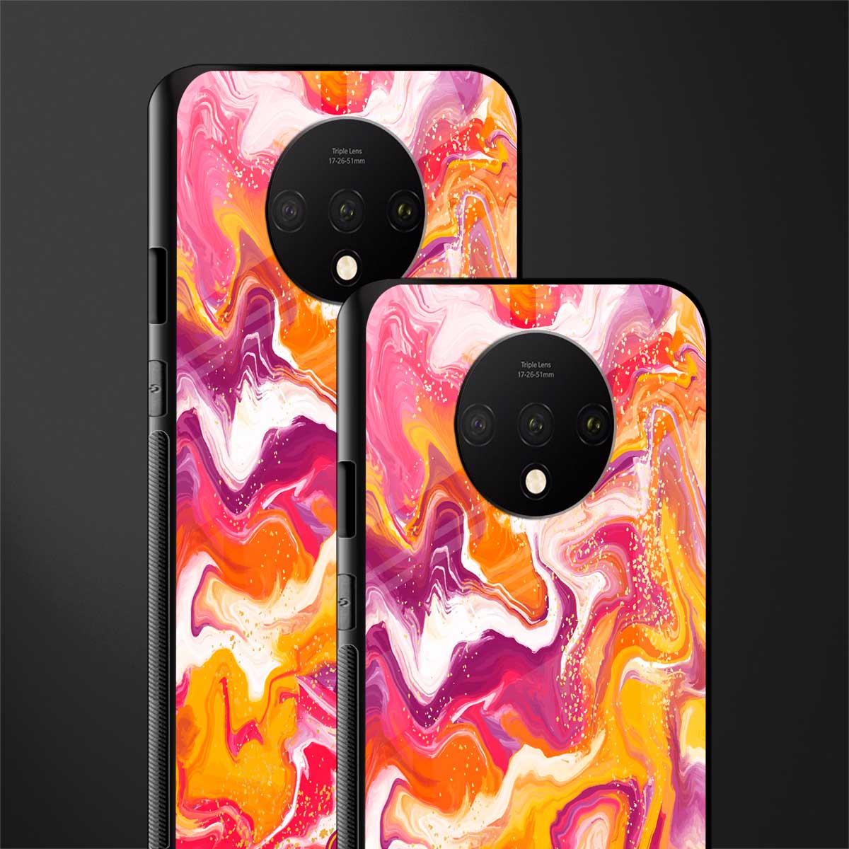 aureolin grape jam glass case for oneplus 7t image-2