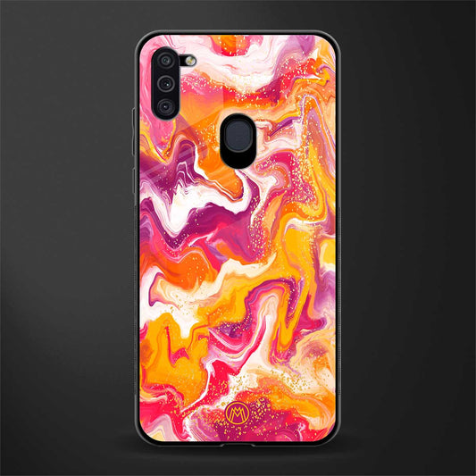 aureolin grape jam glass case for samsung galaxy m11 image