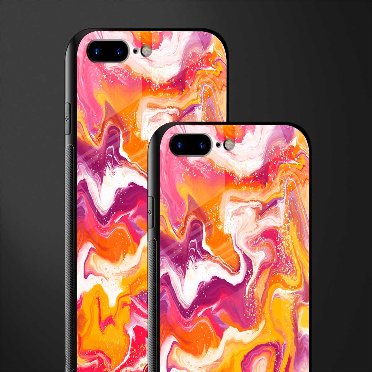 aureolin grape jam glass case for iphone 8 plus image-2