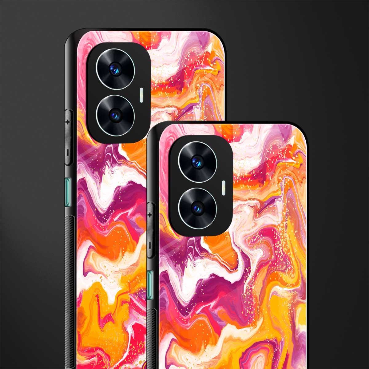 aureolin grape jam back phone cover | glass case for realme c55