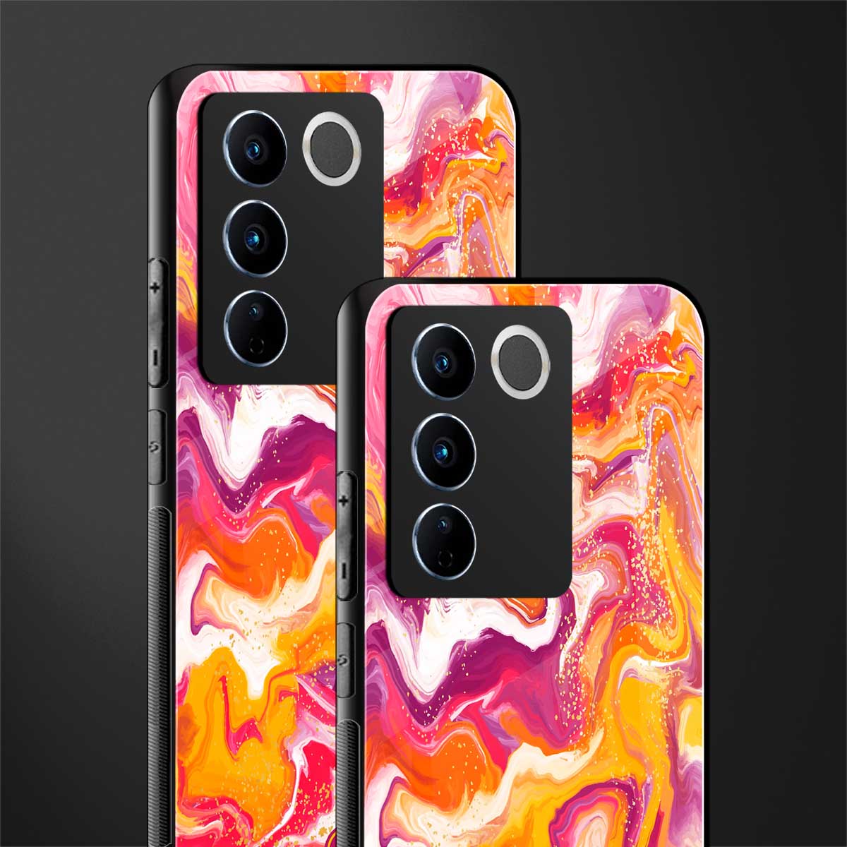 aureolin grape jam back phone cover | glass case for vivo v27 pro 5g