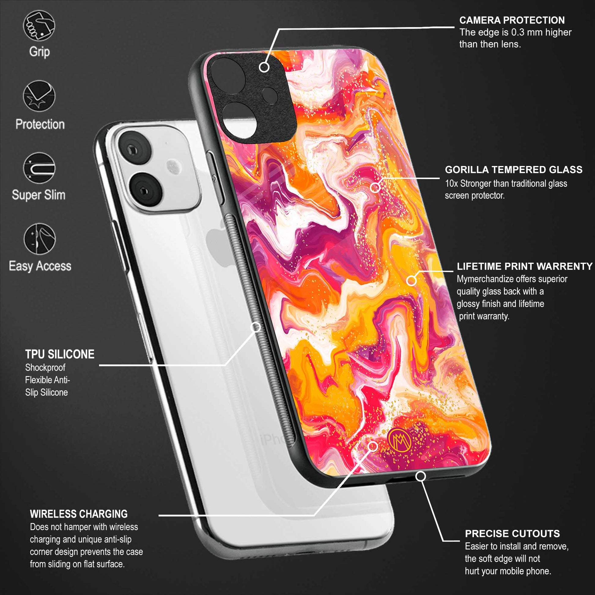 aureolin grape jam glass case for iphone xs max image-4