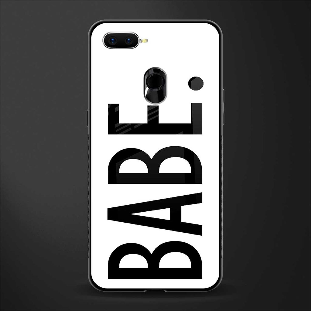 babe glass case for oppo a7 image