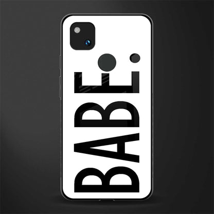 babe back phone cover | glass case for google pixel 4a 4g