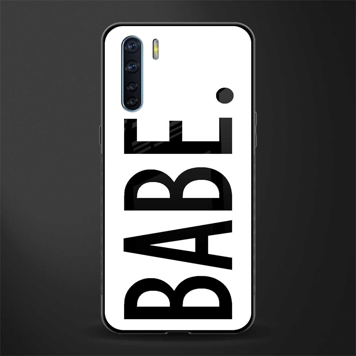 babe glass case for oppo f15 image