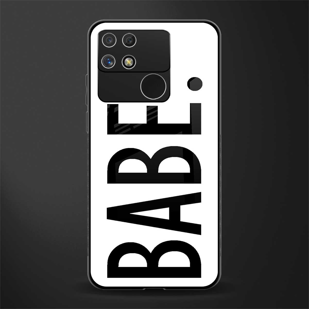 babe back phone cover | glass case for realme narzo 50a