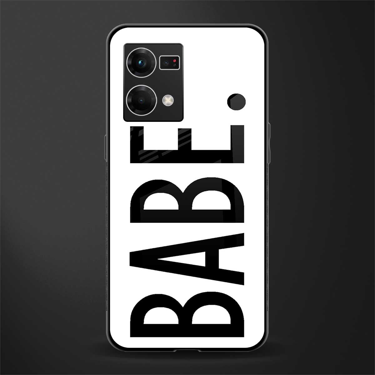 babe back phone cover | glass case for oppo f21 pro 4g