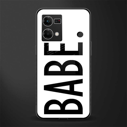 babe back phone cover | glass case for oppo f21 pro 4g