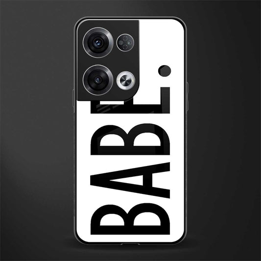 babe back phone cover | glass case for oppo reno 8