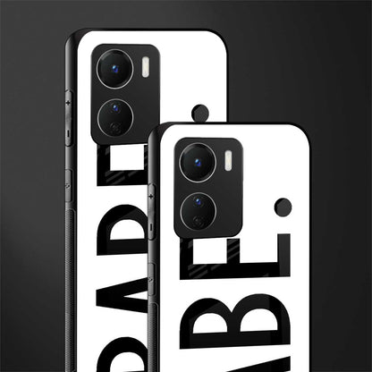 babe back phone cover | glass case for vivo y16
