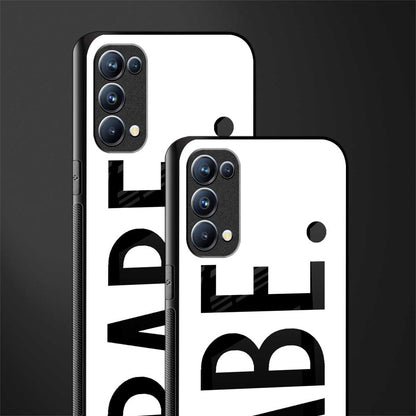 babe back phone cover | glass case for oppo reno 5