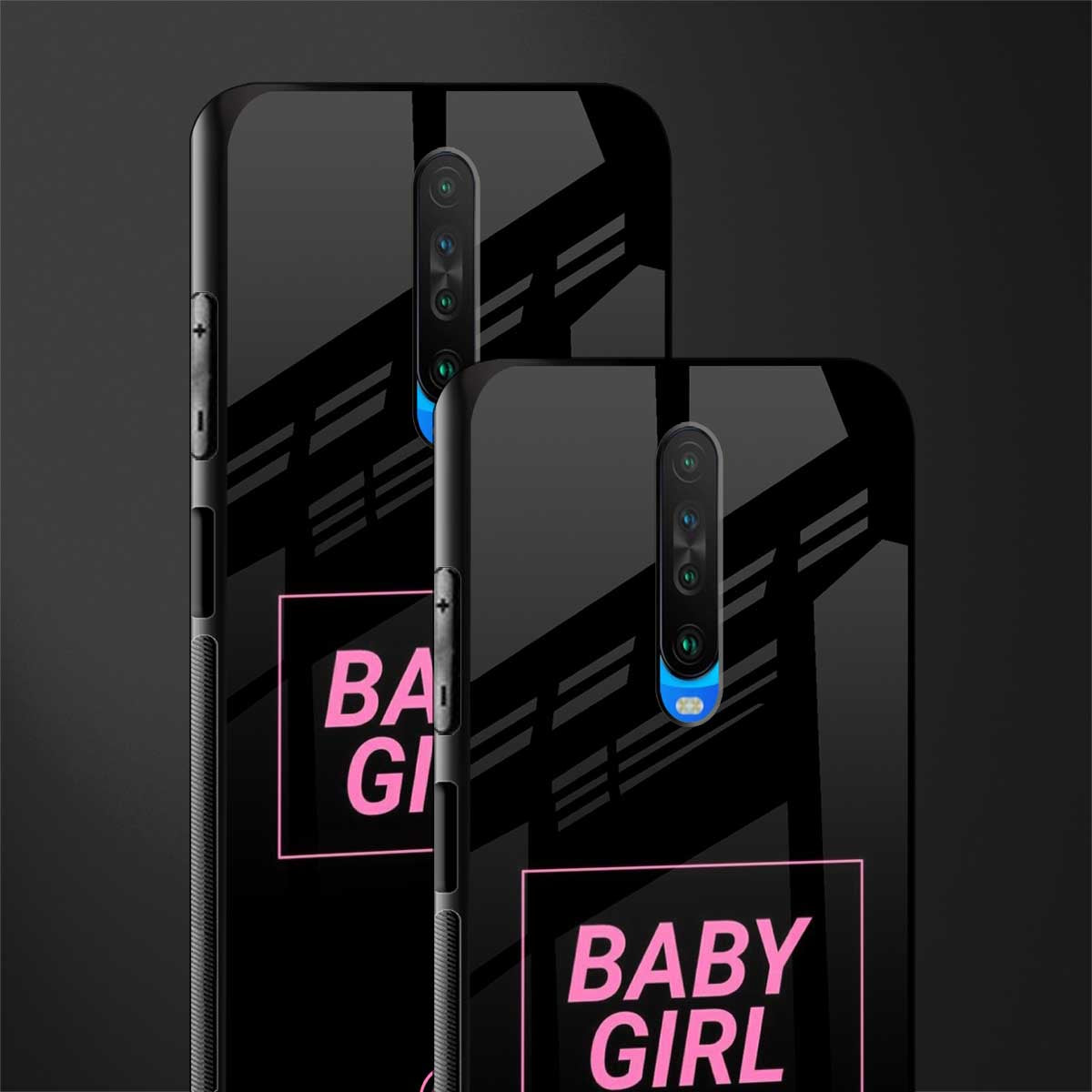 baby girl glass case for poco x2 image-2