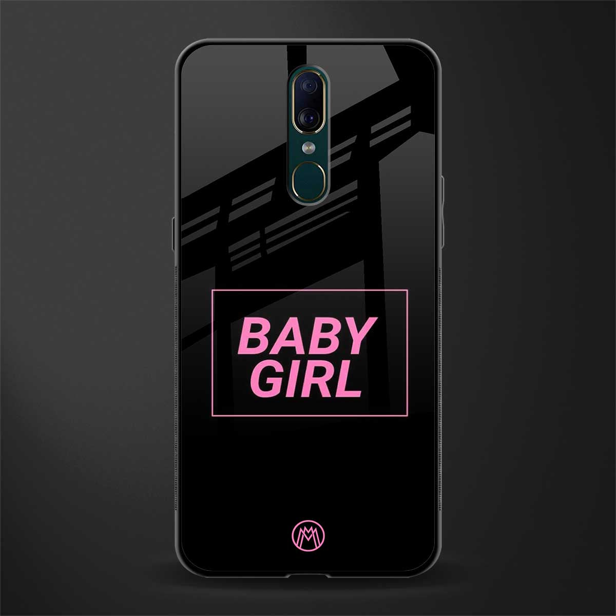 baby girl glass case for oppo a9 image