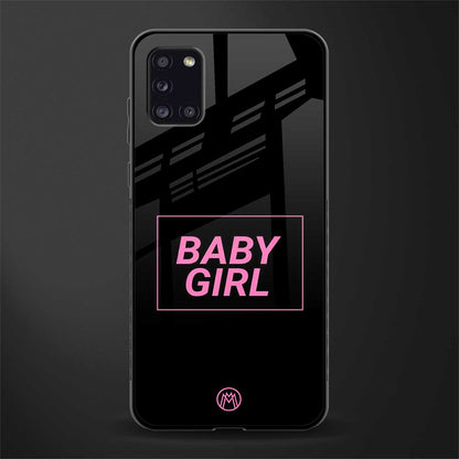 baby girl glass case for samsung galaxy a31 image