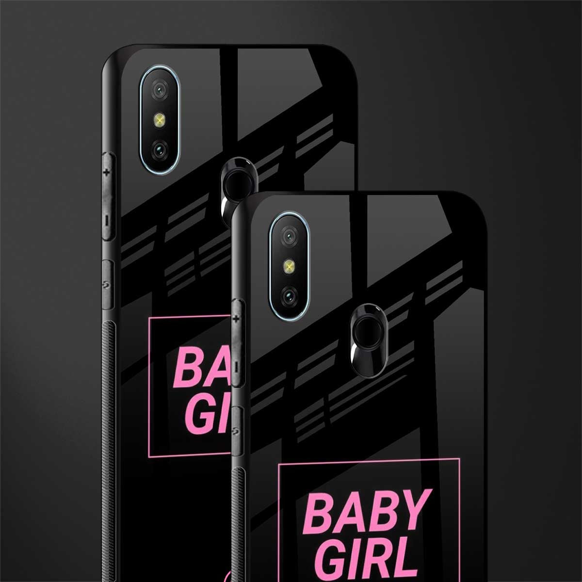 baby girl glass case for redmi 6 pro image-2