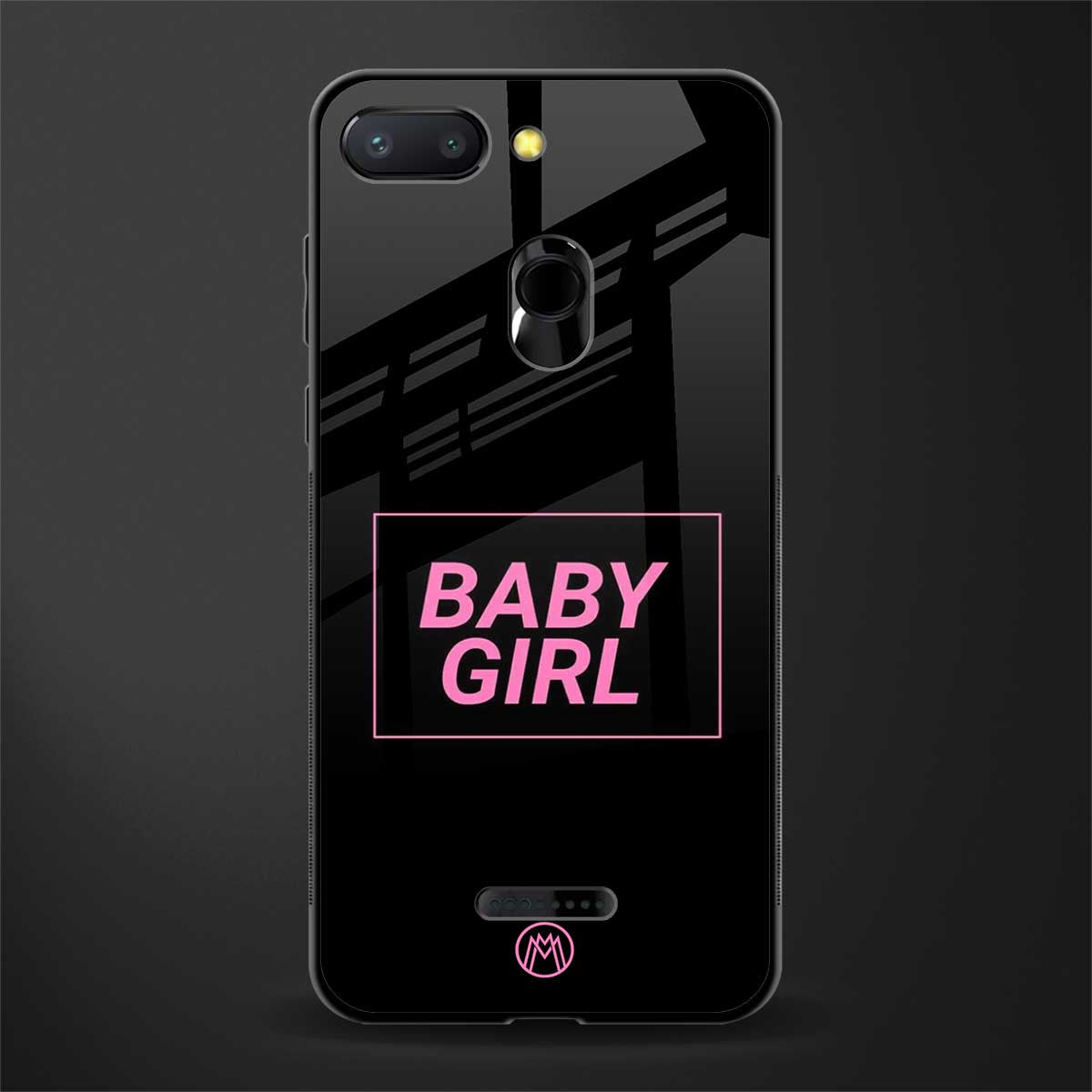 baby girl glass case for redmi 6 image