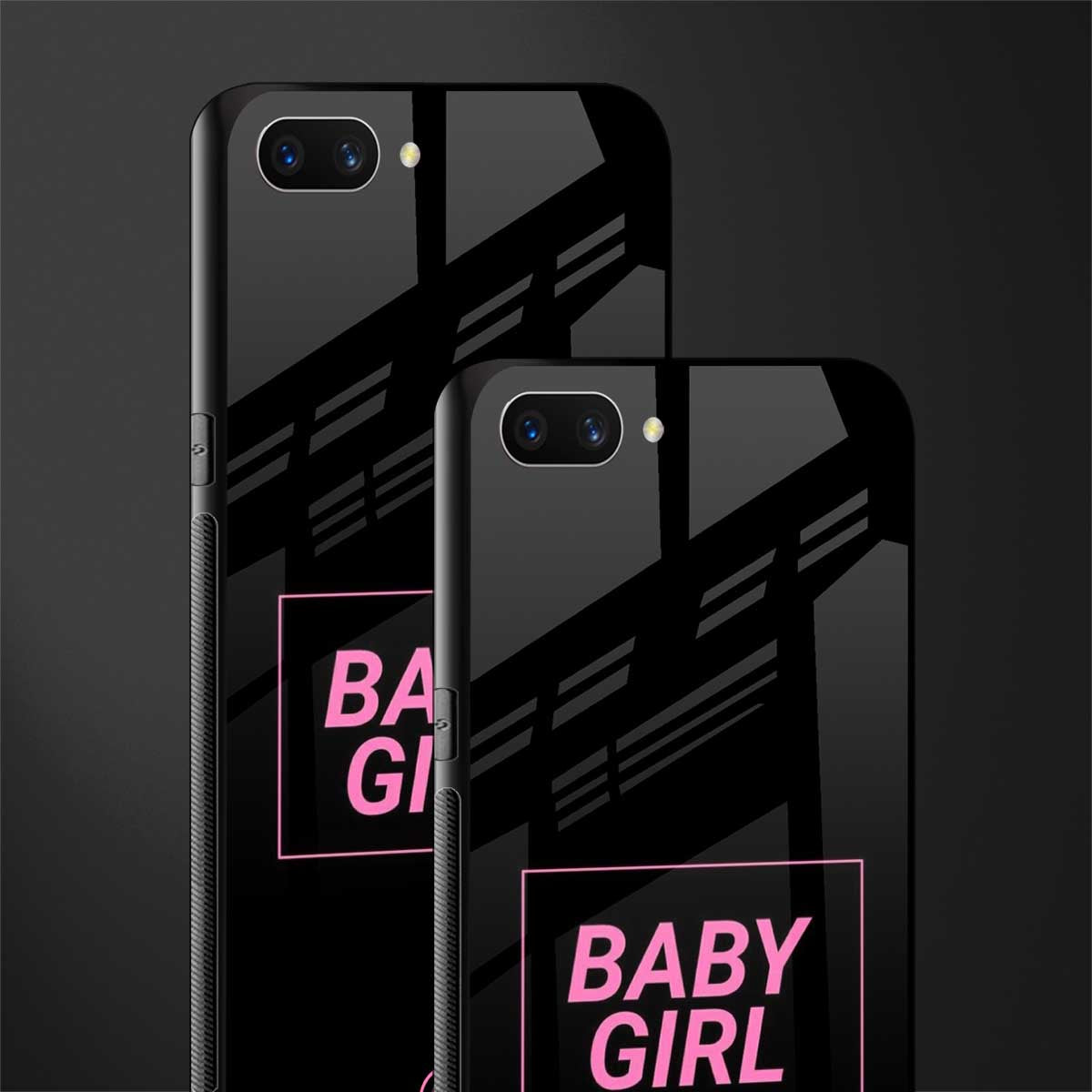 baby girl glass case for oppo a3s image-2
