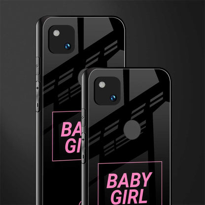 baby girl back phone cover | glass case for google pixel 4a 4g