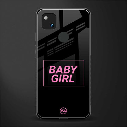 baby girl back phone cover | glass case for google pixel 4a 4g