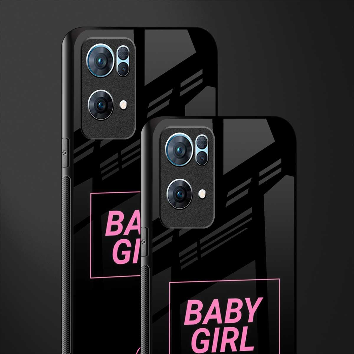baby girl glass case for oppo reno7 pro 5g image-2