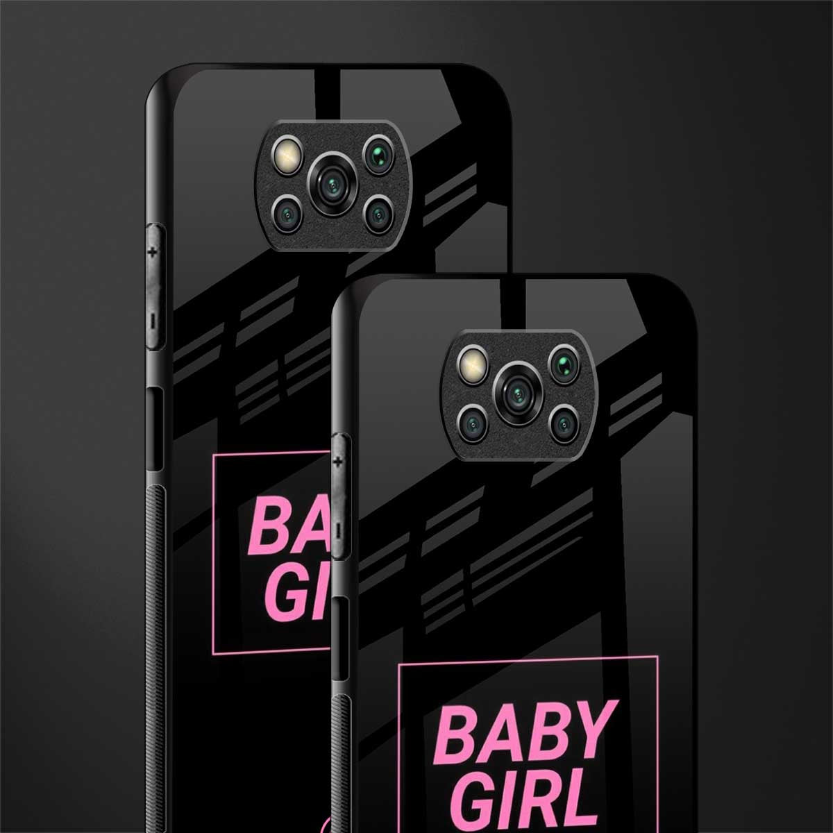 baby girl glass case for poco x3 image-2